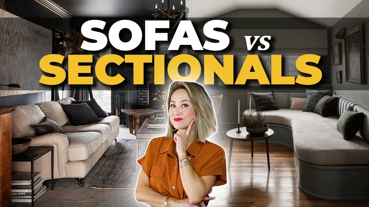 Assembling modular sectional pieces by connecting brackets on a hardwood floor.