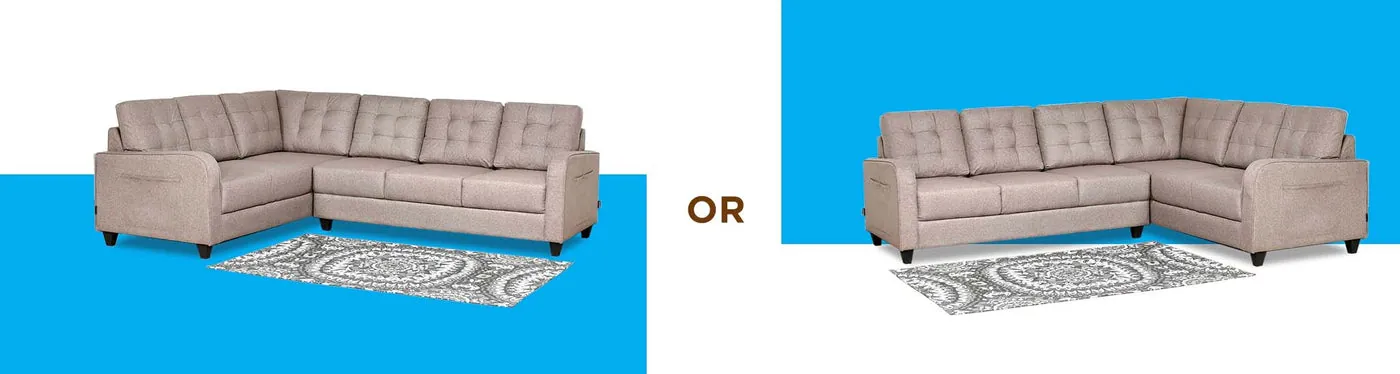 Measuring floor space to decide between a standard sofa and a sectional.