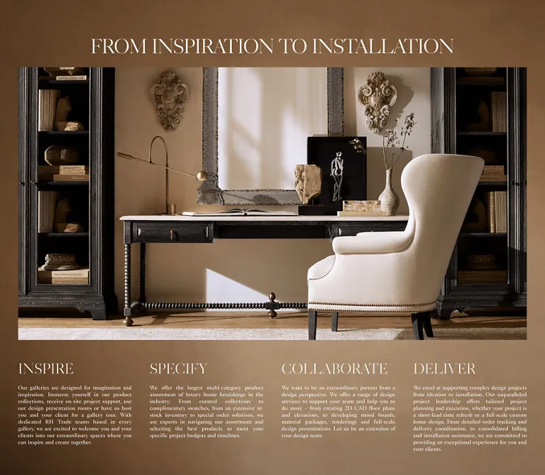A well-balanced desk layout featuring an area rug and wall art.