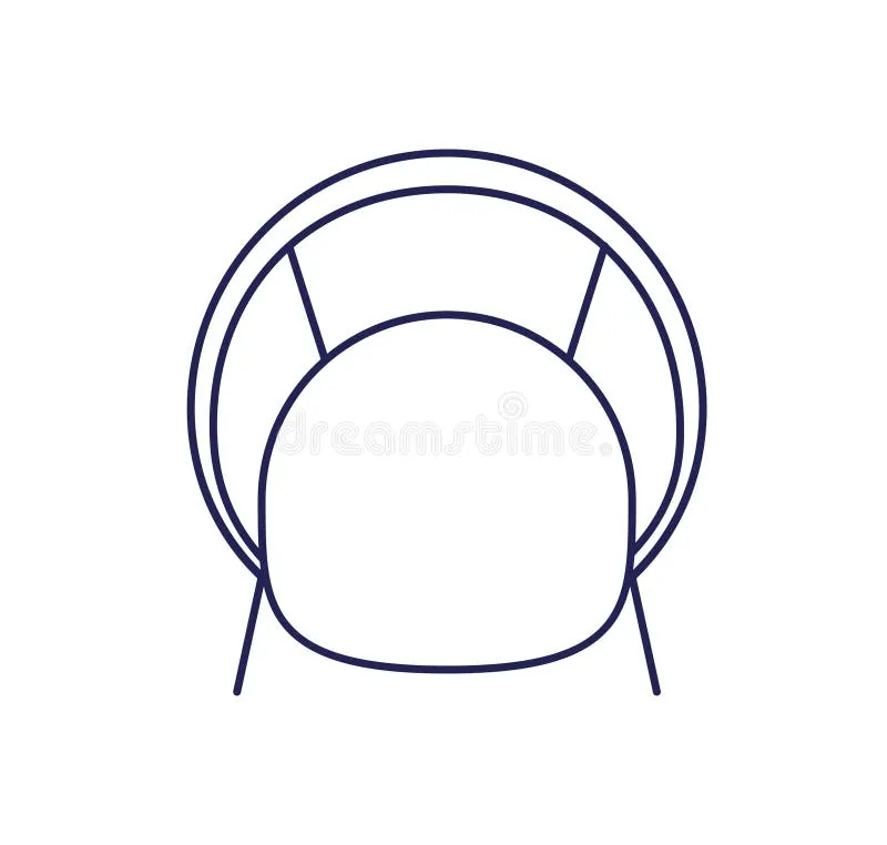 Digital tablet showing a chair sketch from a top down view.