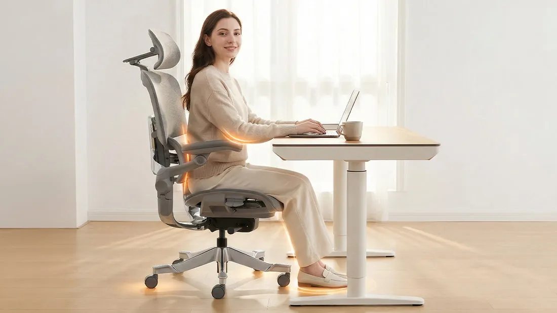 A person carefully cutting a plywood board to build a custom ergonomic chair.