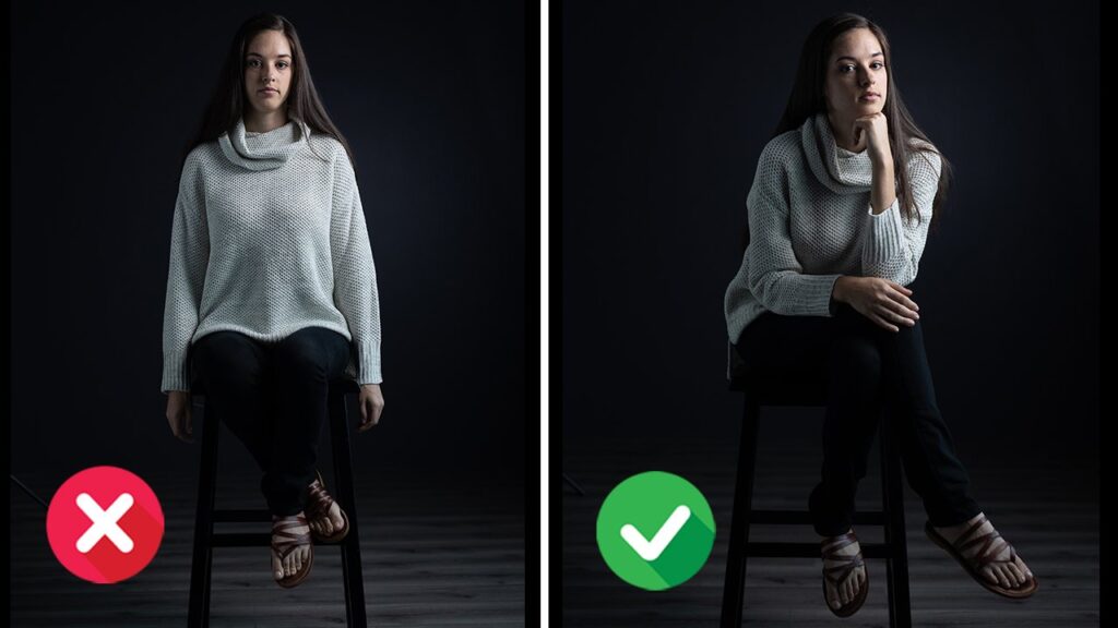 How to Pose Sitting Down on a Chair for Flattering Photos