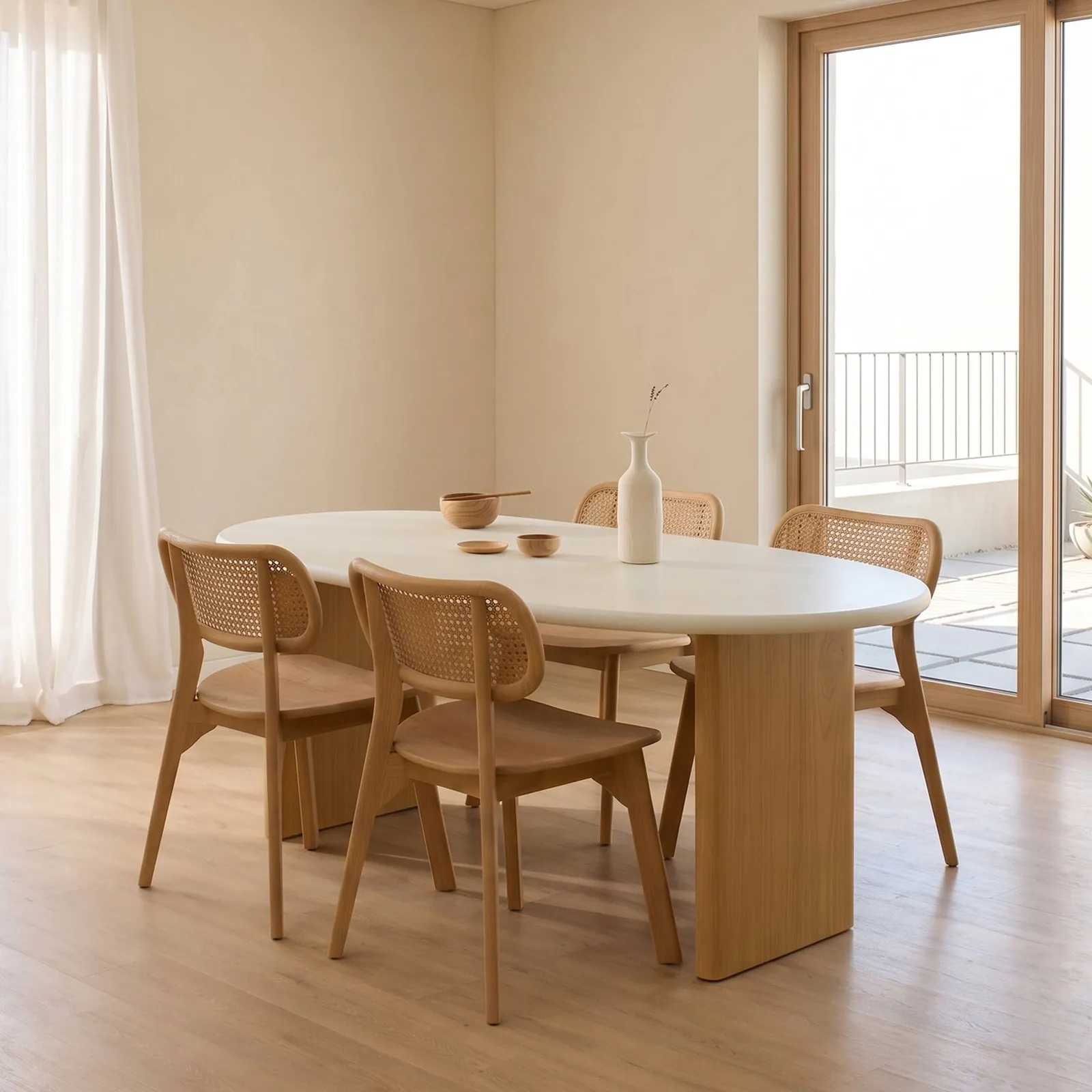 Protecting a fabric upholstered dining chair seat with acid-free paper and blankets.